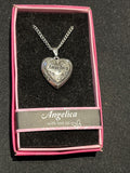 Heart Picture Locket With Love Necklace 16-18" Chain Angelica