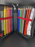 Scooli Avengers Zip Around Pencile Case W/ Color Pencils, Ruler , Easer,Sharpener Marvel