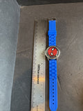 Spiderman Spinner Flip Cover LCD Youth Watch W/ Blue Band In Collectable Box