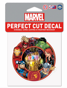 USC Trojans Marvel Avengers Perfect Cut Decal 4"x4'