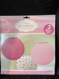Pink Lanterns Pink Polka Dot Paper Lanterns Girl Baby Shower Decoration Supply 3