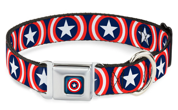 MARVEL COMICS Captain America Shield Seatbelt Buckle Collar: WCA012 15