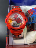 Marvel Spiderman Flashing LED Watch W/ 4 Interchangeable Watch Bands Included