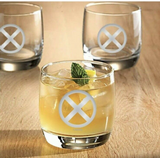 Marvel Glass Set - Set of 2 Collectible Gift Glasses with X-Men Logo - 10 oz