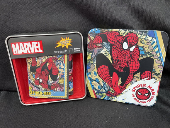 Marvel Spiderman Comics Trifold Mens Learher Wallet