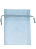 Blue Organza Bags Ribbon Closure 24 Ct