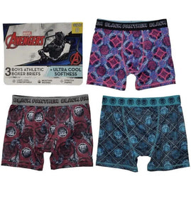 Marvel Black Panther  3Pc Ultra Cool Soft Athletic Boxer Briefs Boy Size 8