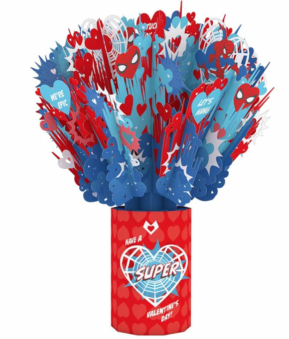 Lovepop Marvel's Spider-Man Super Valentine's Day Bouquet, 6.8