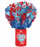 Lovepop Marvel's Spider-Man Super Valentine's Day Bouquet, 6.8" L x 6" W 8.5" D,