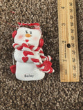 Bailey Personalized Snowman Ornament Encore 2004 Red Scarf NEW