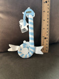 New Encore Baby's 1st First Christmas Blue Infant Boy Candy Cane Tree Ornament