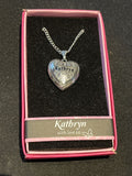 Heart Picture Locket With Love Necklace 16-18" Chain Kathryn