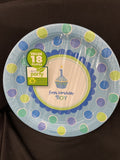 1st Birthday 'Sweet Lil' Cupcake Boy 10.5” Large Paper Plates (18ct)