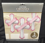 Amscan First Communion Honeycomb Cross Decorations 3 Pieces Baptism Confirmation