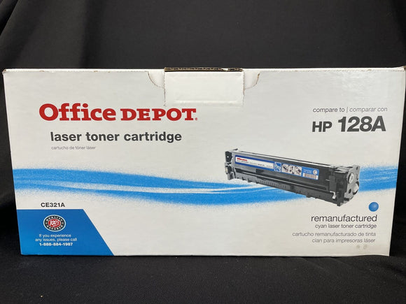 Office Depot Brand OD1415C  Cyan Toner Cartridge compare to HP128A