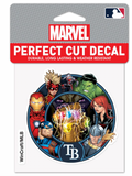 Tampa Bay Rays Marvel Avengers Perfect Cut Decal 4"x4'