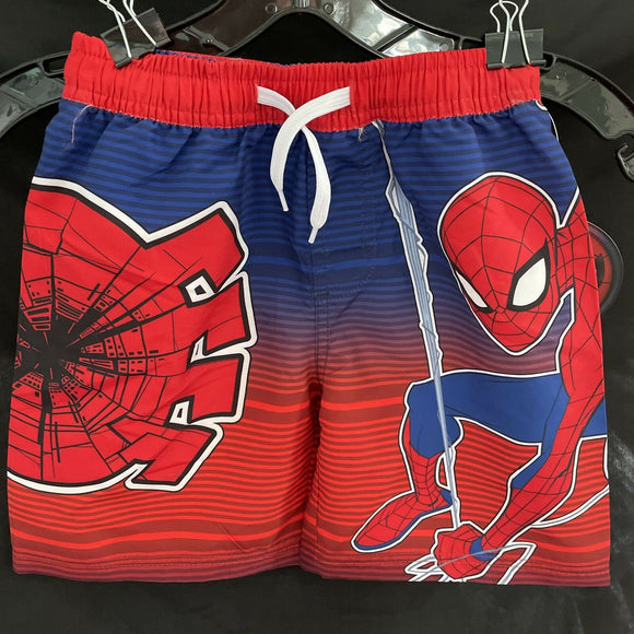 Marvel Spiderman Swim Trunks Youth Size 5/6 UPF +50