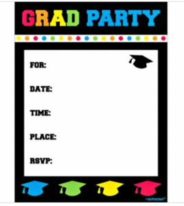 Grad Party Invitation w/Envelope 8ct