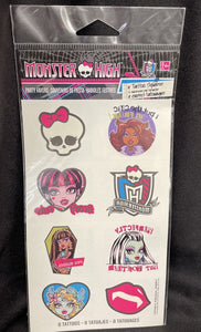 Monster High Temporary Tattoos of 16 2011 Designware