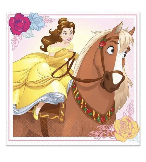 Disney Beauty and the Beast Birthday Party Supplies Beverage Napkins 16ct.