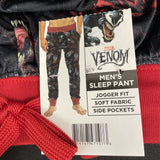 Briefly Stated Mens S  Marvel Venom Jogger Style Pajama Bottoms Side Pockets