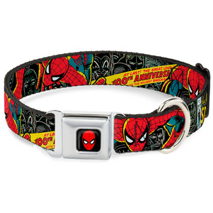 MARVEL UNIVERSE Spider-Man Full Color Seatbelt Buckle Collar - 15"-26" WSPD043