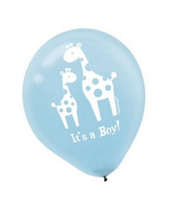 Sweet Safari Boy Printed Latex Balloons 15 Pack