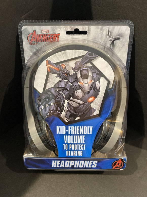 Marvel Comics Iron Man War Machine Kid Friendly Volume Ear Headphones New MIP