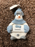 Snow Buddies Cassandra Personalized Snowman Ornament NEW