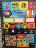 Marvel Kawaii Hardcover Spiral Notebook W/Stickers & Folder 80 Sheets