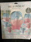 Gender Reveal 7 Piece Table Decorating Kit