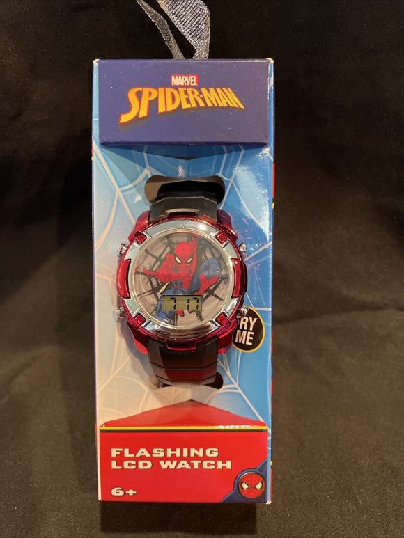 Spiderman Flashing LCD Kids Watch