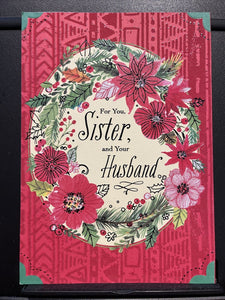 Sister and Your Husband Valentine's Day Greeting Card w/Envelope