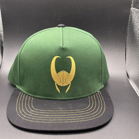 Marvel Loki Mens Adjustable Snap Straight Hat